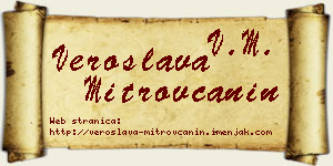 Veroslava Mitrovčanin vizit kartica